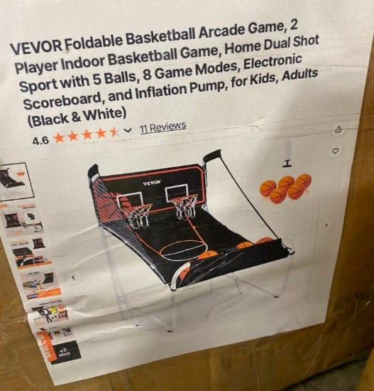 FOLDABLE BASKETBALL ARCADE GAME