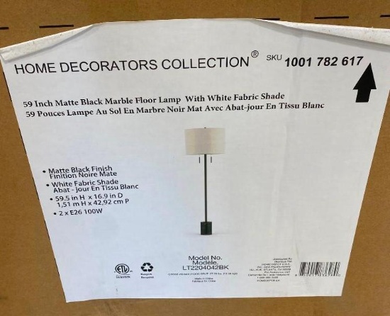59IN MATTE BLACK FLOOR LAMP