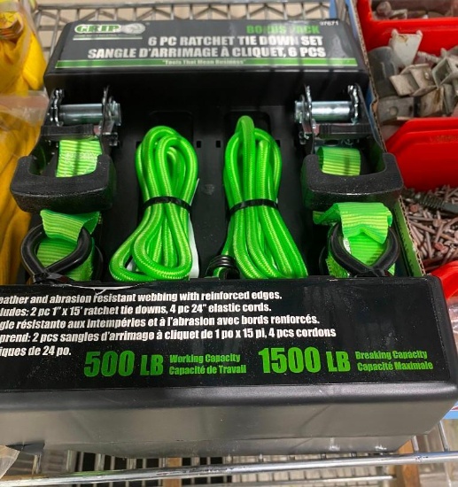 GRIP 6PC RATCHET TIE DOWN SET