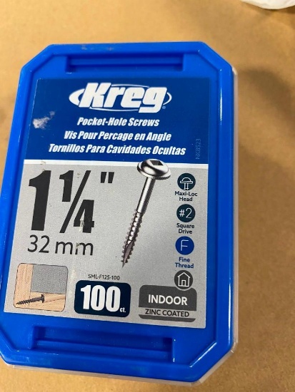2 CONTAINERS OF APPROX 100 HOLE SCREWS 1-1/4IN