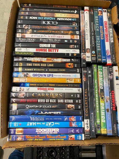 BOX OF DVD MOVIES