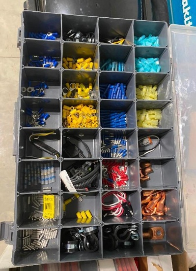 BOX OF ELECTRICAL HARDWARE