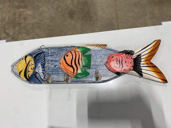2 FISH DECORATIONS WITH HOOKS