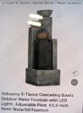 5-TIERED CASCADING BOWLS WATER FOUNTAIN