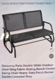 OUTDOOR STEEL SLING GLIDING BENCH