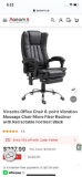 6-POINT VIBRATION MASSAGE OFFICE CHAIR -BLACK