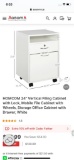 24IN VERTICAL FILING CABINET -WHITE