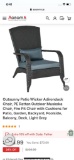 RATTAN OUTDOOR MUSKOKA CHAIR WITH CUSHION