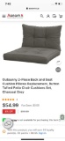 2PC BACK AND SEAT CUSHION
