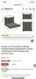2PC BACK AND SEAT REPLACEMENT CUSHIONS