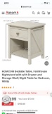 FARMHOUSE NIGHTSTAND WITH DRAWER AND STORAGE SHELF -WHITE