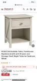 FARMHOUSE NIGHTSTAND WITH DRAWER AND STORAGE SHELF