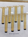 8 OF 6 INCH ADJUSTABLE METAL FURNITURE LEGS