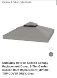 10 FT x 10 FT GAZEBO CANOPY REPLACEMENT COVER, GREY