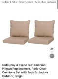 4-PIECE SEAT CUSHION PILLOWS REPLACEMENT
