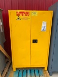 71 x 43 x 18.5 INCH STEEL SAFETY CABINET --- (DENTED ON THE TOP)