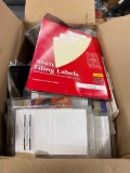 LARGE BOX OF OFFICE SUPPLIES