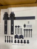 6FT BLACK BARN DOOR HARDWARE KIT
