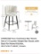 2 FAUX CASHMERE BAR STOOLS