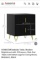 BLACK MODERN NIGHTSTAND WITH 2 DRAWERS