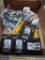 BOX LOT - 4 SINGLE-HANDLE FAUCET CARTRIDGE, 4 OF 50 ML PAINT BRUSHES, AND 7 TACK CLOTHS