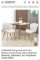 SET OF 2 CREAM WHITE UPHOLSTERED ACCENT CHAIRS