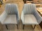 2 GREY FABRIC DINING CHAIRS OR ACCENT CHAIRS