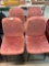 4 PINK VELVET DINING CHAIRS