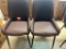 2 BROWN PU LEATHER CHAIRS