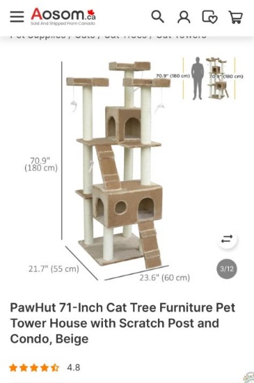 71 INCH CAT TREE