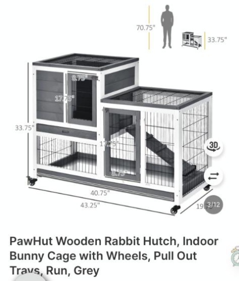 WOODEN RABBIT HUTCH