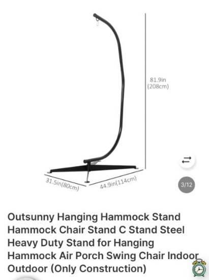 HANGING HAMMOCK STAND FOR A SWING CHAIR