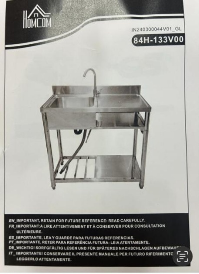 STAINLESS STEEL UTILITY SINK