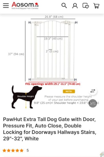 EXTRA TALL DOG GATE WITH DOOR