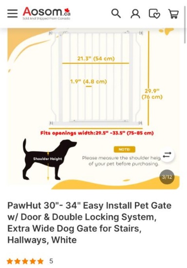 EASY INSTALL DOG GATE WITH DOOR
