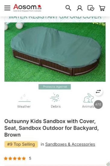 KIDS SANDBOX WITH COVER