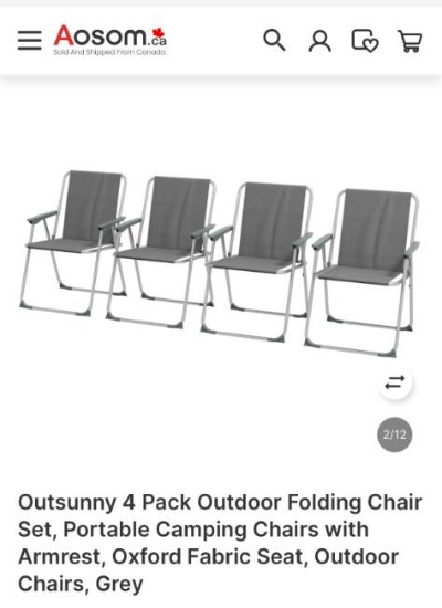 4 PACK OUTDOOR FOLDING CHAIRS