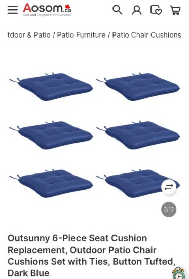 6PC CUSHION REPLACEMENTS