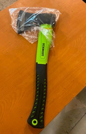 STEEL AXE WITH RUBBER HANDLE