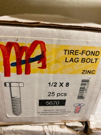2 BOXES OF 25PCS 1/2 X 8 LAG BOLTS