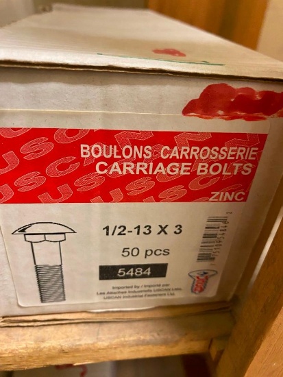 50PCS 1/2-13 X 3 CARRIAGE BOLTS