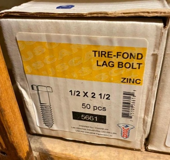 50PCS 1/2 X 2 1/2 LAG BOLTS