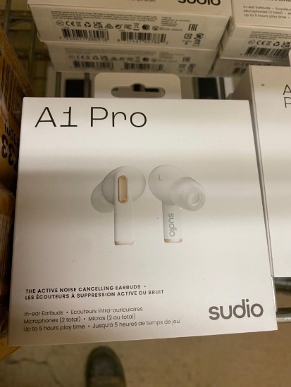 2 SETS OF SUDIO A1 PRO ACTIVE NOISE-CANCELLING EAR BUDS
