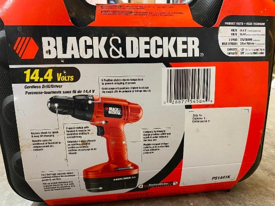 BLACK & DECKER 14.4 V CORDLESS DRILL / DRIVER, 1/2 INCH