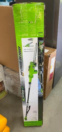 24 V ADJUSTABLE-ANGLE HEAD, 9 FT POWER SAW PRUNER, 10 INCH BAR
