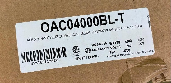 COMMERCIAL 3000-4000 W WALL FAN HEATER