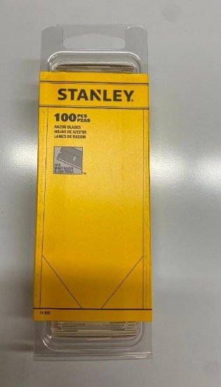 200 STANLEY RAZOR BLADES- FITS MOST RAZOR BLADE TOOLS