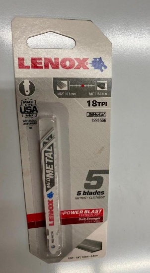 5 LENOX JIG SAW BLADES, 18 TPI