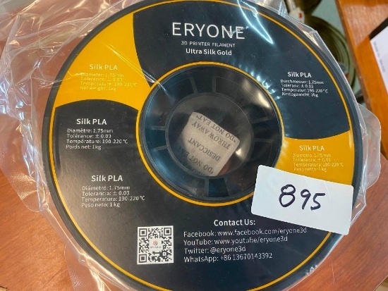 3D PRINTER ELEMENT, ULTRA SILK GOLD - SEE PIC. FOR INFO.