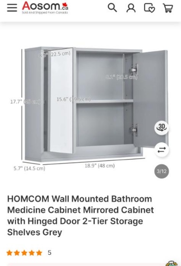 WALL MOUNTED BATHROOM MEDICINE MIRROR CABINET